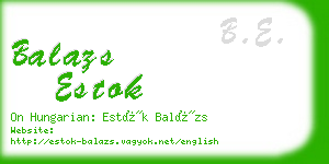 balazs estok business card